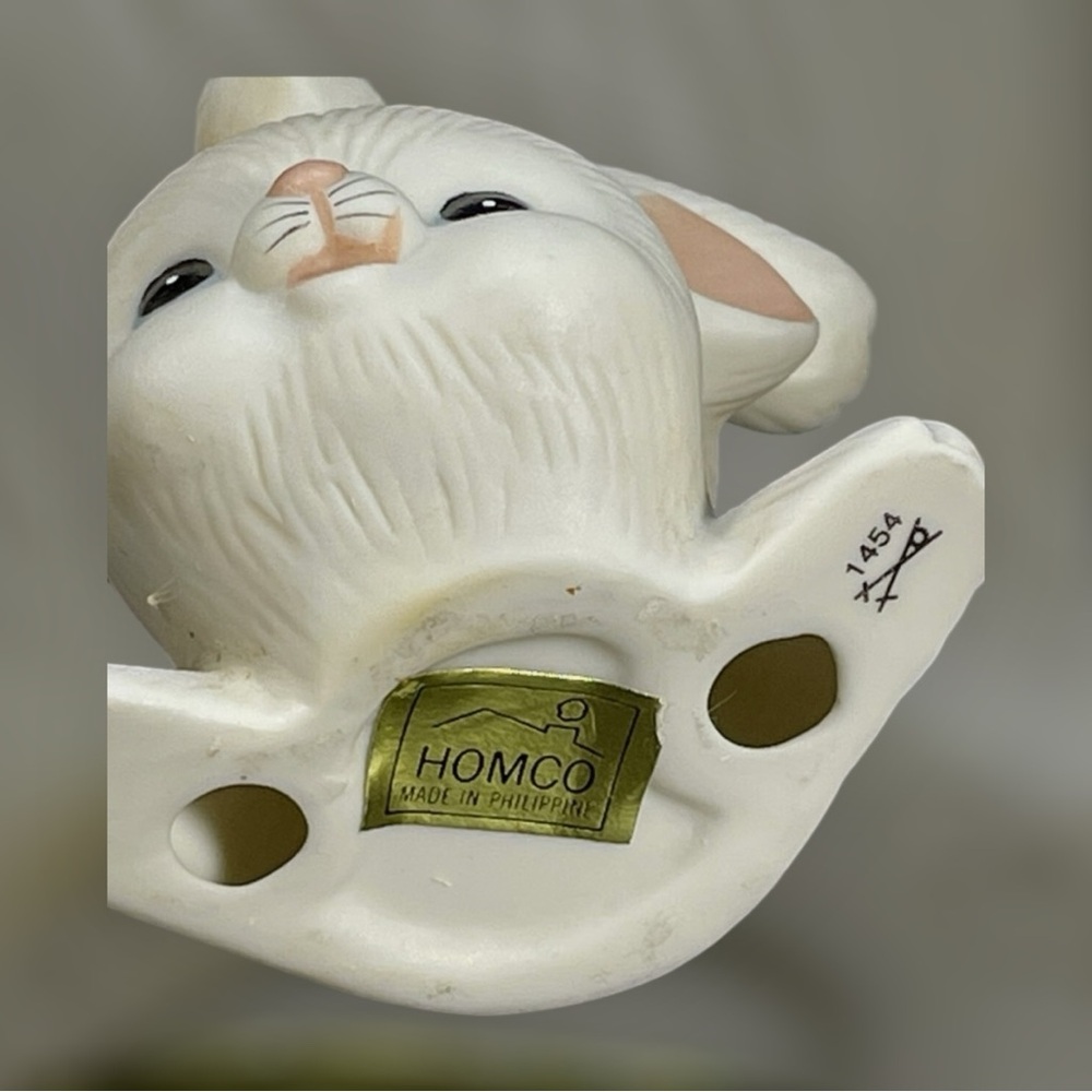 Set of 2🐰Vintage HOMCO #1454 Playful Bunny Rabbit Figurines Ceramic - Picture 11 of 13